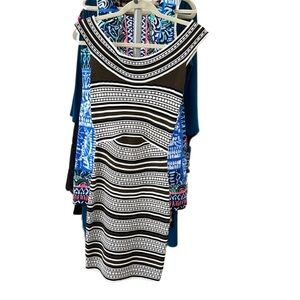 Torn Ronny Kobo Ilana olive white bodycon dress Evening‎ Party Vacation Aztec